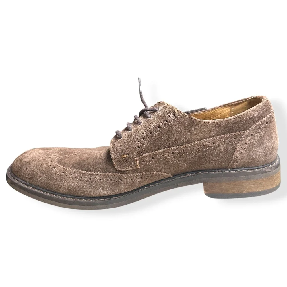 Vionic Bruno Wingtip Oxfords Suede Brown Orthotic Mens Size 11